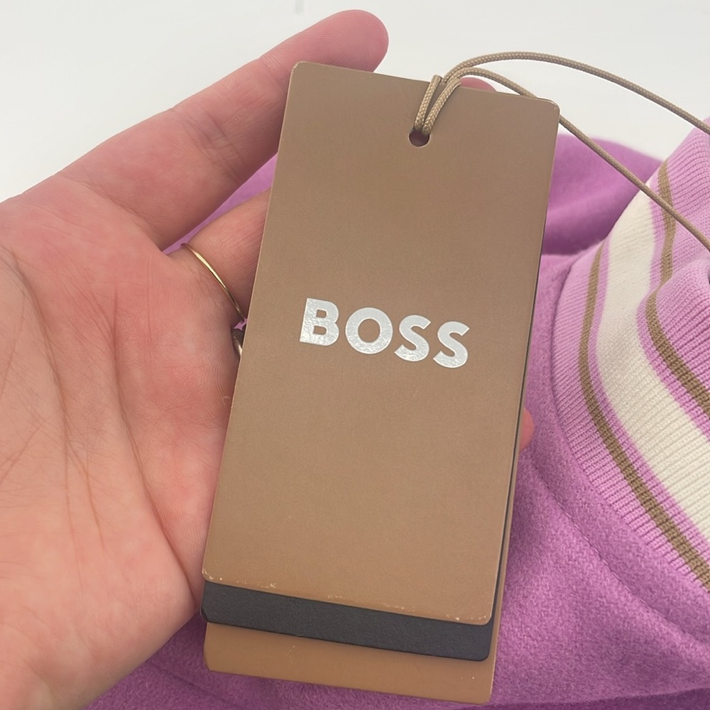 Hugo Boss Letterman Jacket in Pink 14 A13 - Picture 6 of 7